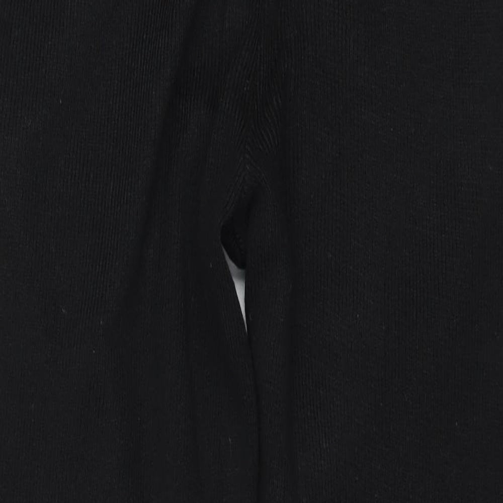 Womens UK Size XS Boohoo Regular Fit Jogger Black Trousers