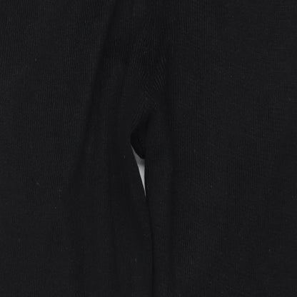 Womens UK Size XS Boohoo Regular Fit Jogger Black Trousers