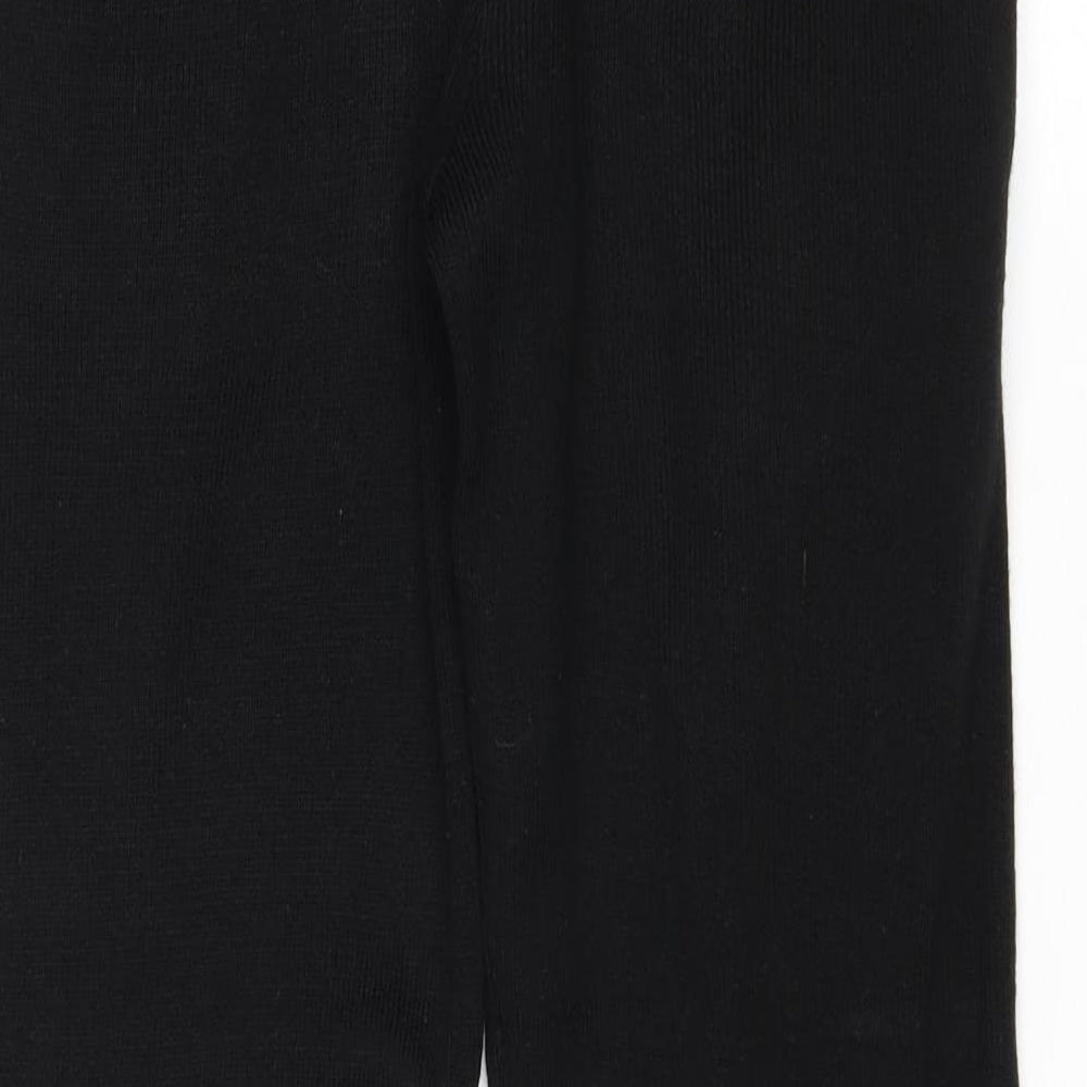 Womens UK Size XS Boohoo Regular Fit Jogger Black Trousers