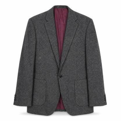 Mens UK Size 38 B&W Regular Grey Suit Jacket