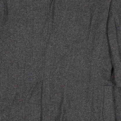 B&W Mens Grey Wool Jacket Blazer Size 38 Regular