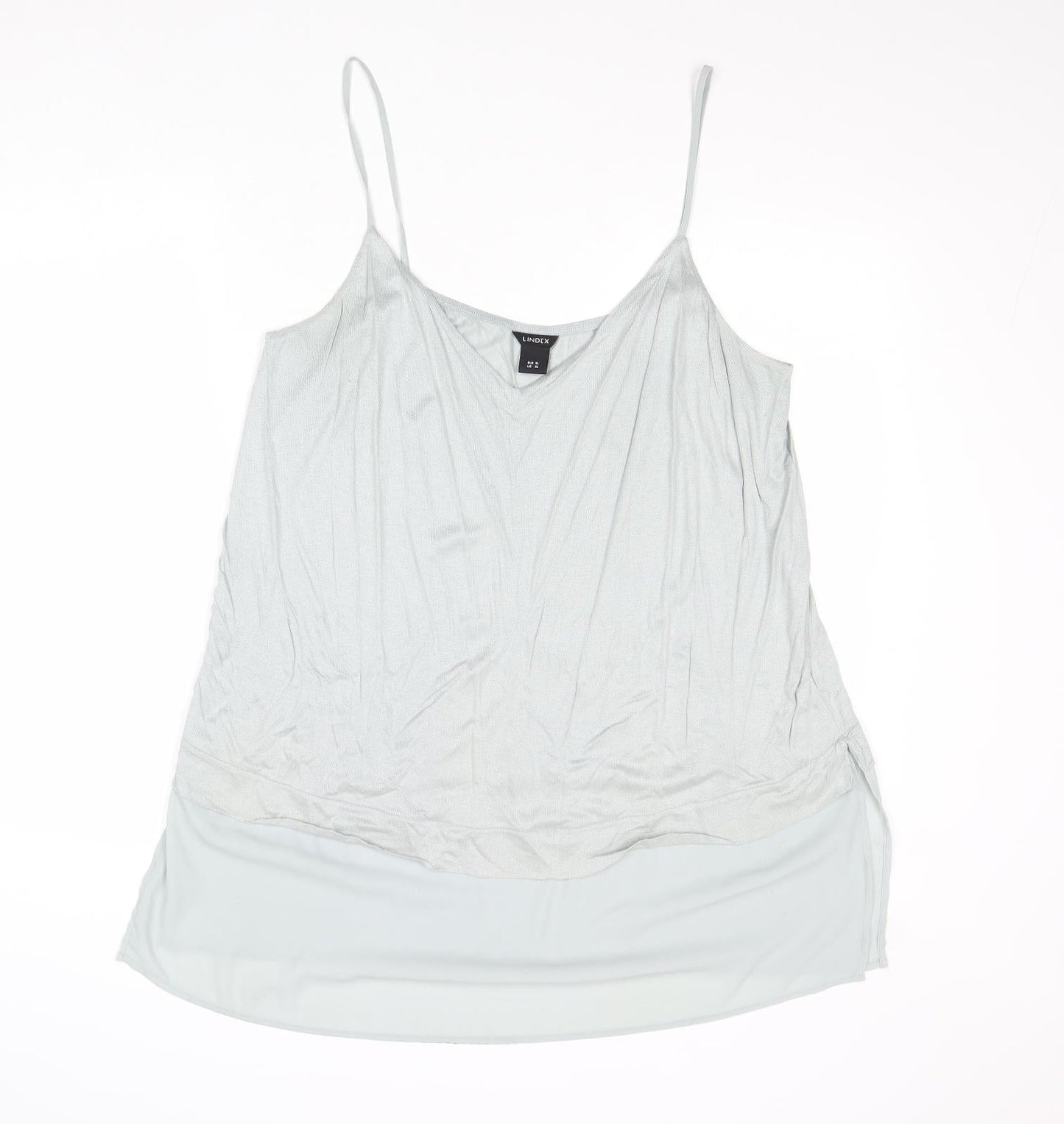 Womens UK Size XL Lindex Blue Basic Tank