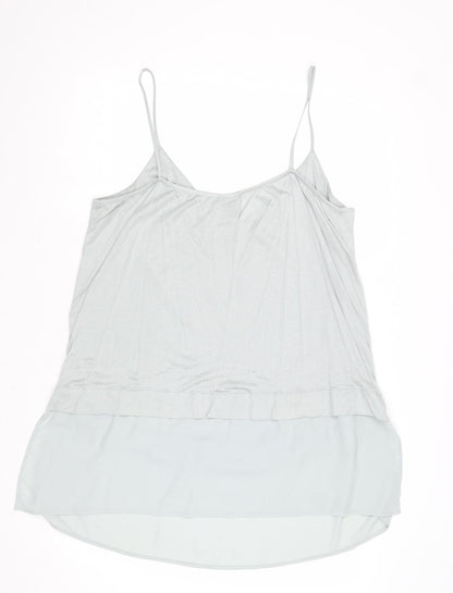 Womens UK Size XL Lindex Blue Basic Tank