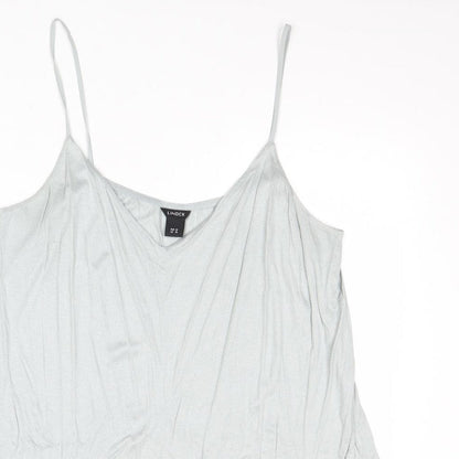 Womens UK Size XL Lindex Blue Basic Tank