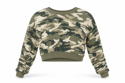 Womens UK Size S Bershka Green Pullover Sweatshirt