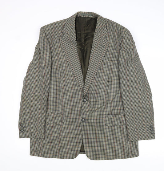 Mens UK Size 42 Charlton Gray Regular Multicoloured Suit Jacket