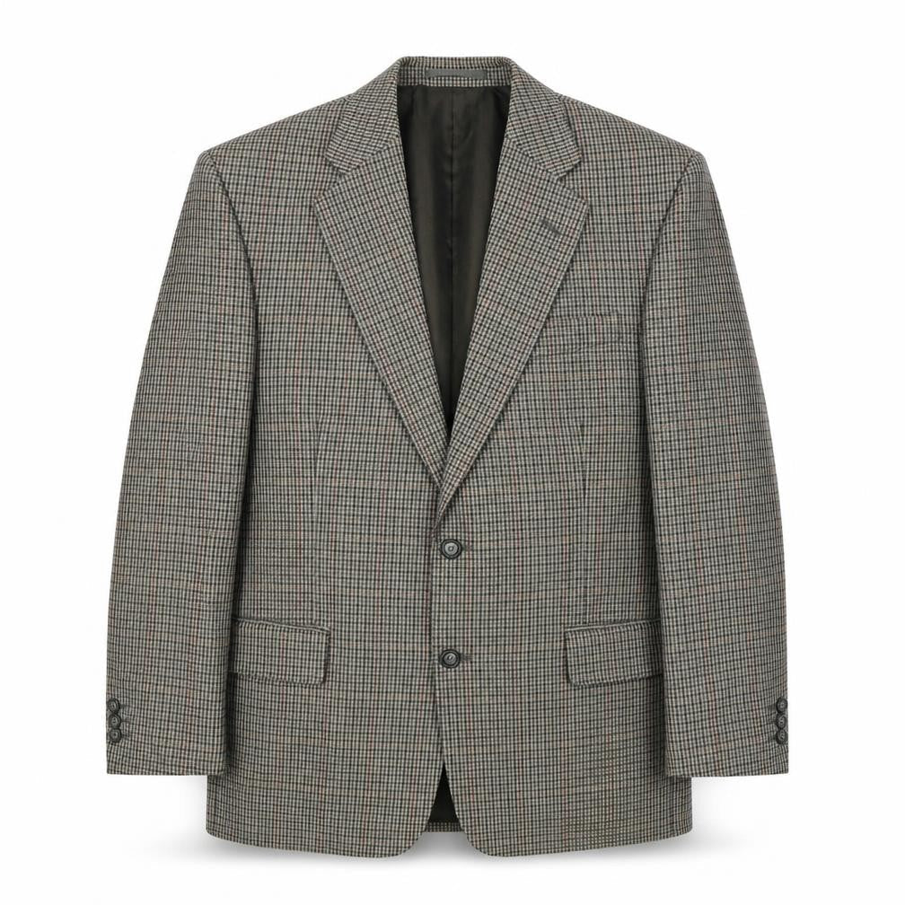Mens UK Size 42 Charlton Gray Regular Multicoloured Suit Jacket
