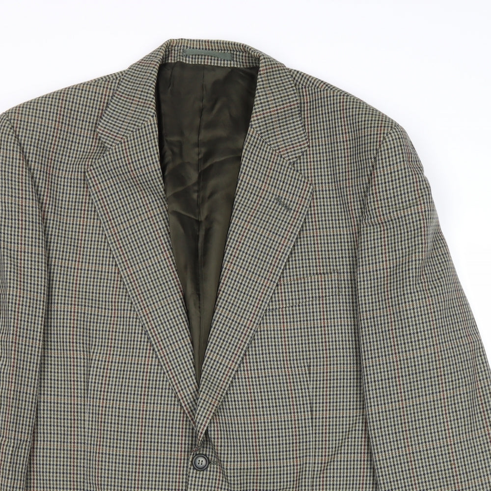 Mens UK Size 42 Charlton Gray Regular Multicoloured Suit Jacket