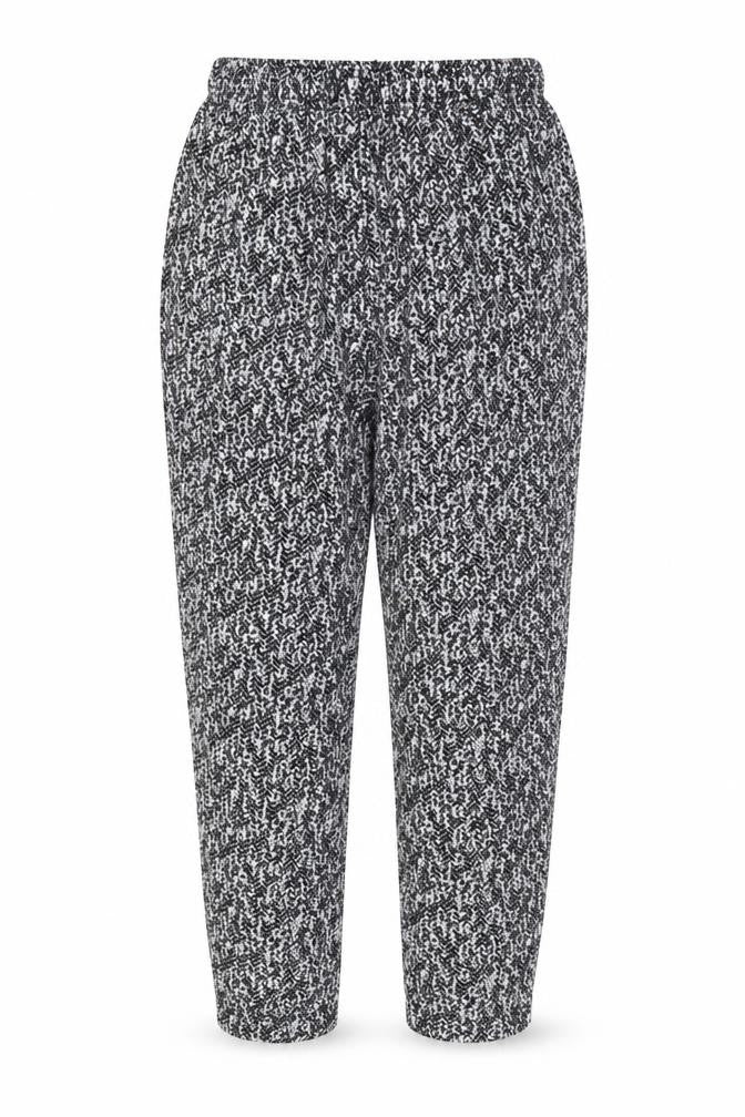 Classics Womens Black Geometric Polyester Trousers Size 12 Regular