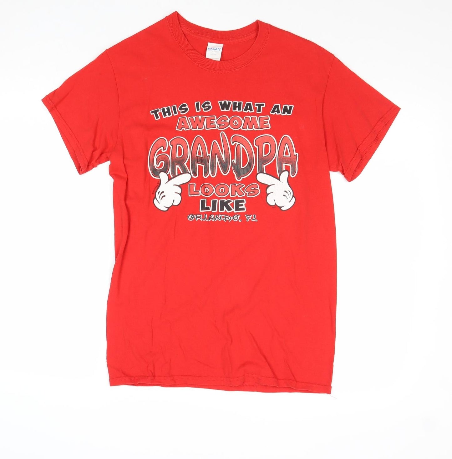 Mens UK Size S Gildan Red  T-Shirt