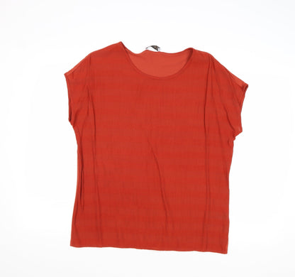Womens UK Size 12 Per Una Orange Basic T-Shirt