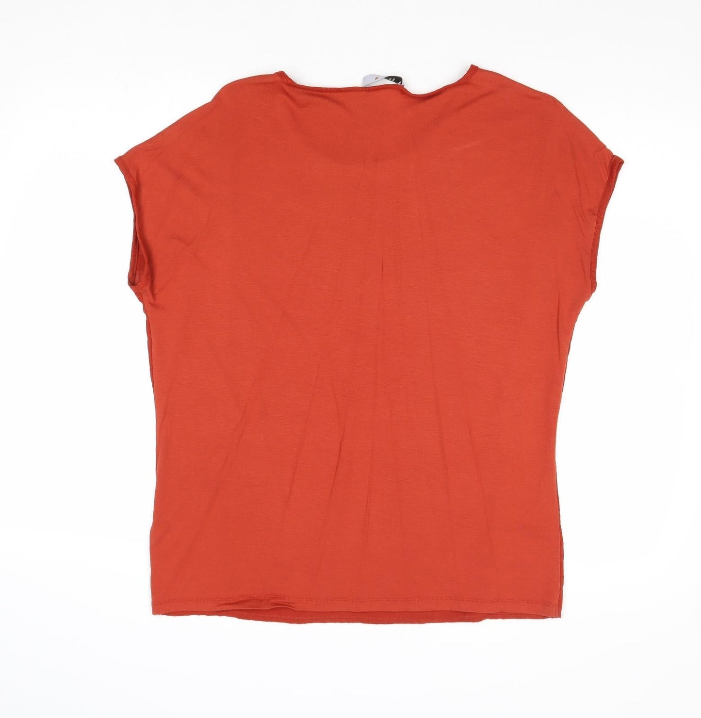 Womens UK Size 12 Per Una Orange Basic T-Shirt