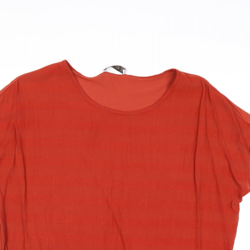 Womens UK Size 12 Per Una Orange Basic T-Shirt