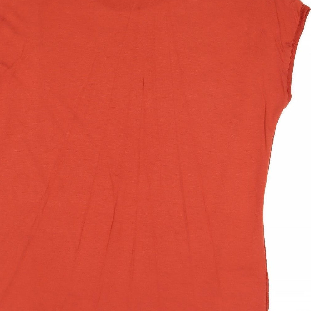 Womens UK Size 12 Per Una Orange Basic T-Shirt