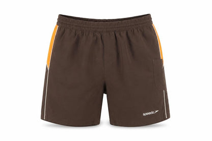 Speedo Boys Brown Colourblock Polyester Sweat Shorts Size L Regular