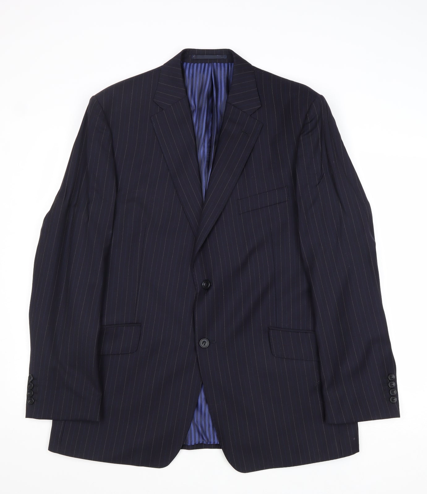 Mens UK Size 42 Marks and Spencer Regular Blue Suit Jacket
