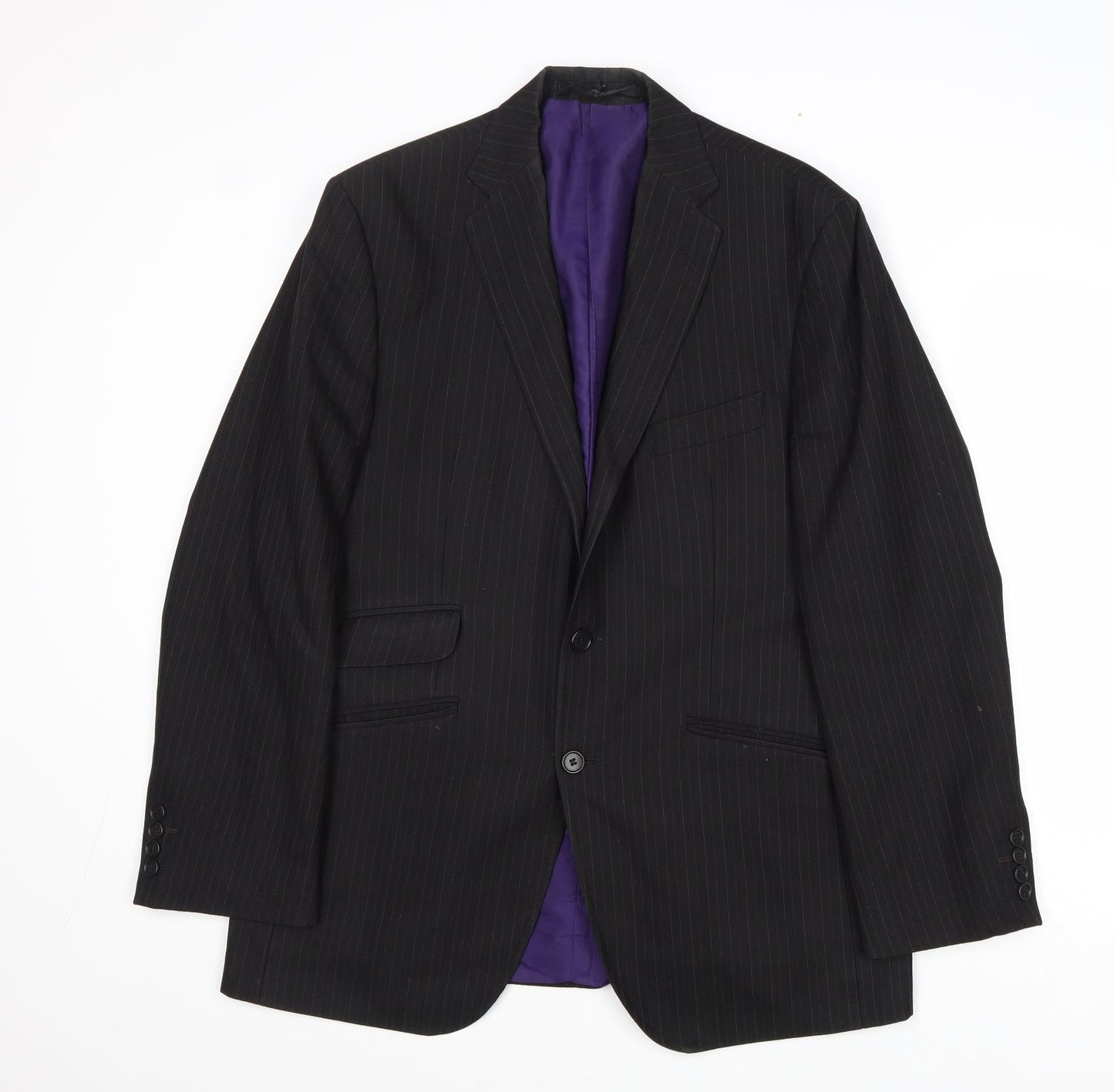 Mens UK Size 40 Impressions Regular Black Suit Jacket
