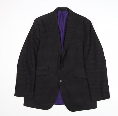 Mens UK Size 40 Impressions Regular Black Suit Jacket