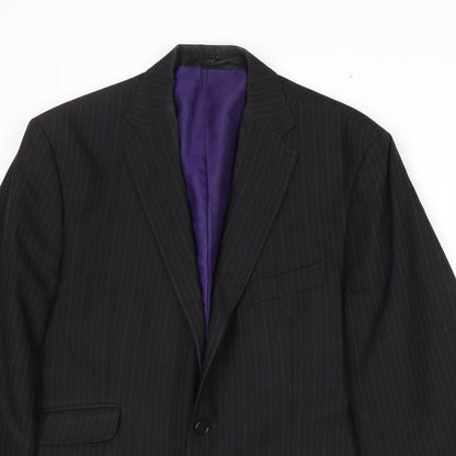 Mens UK Size 40 Impressions Regular Black Suit Jacket