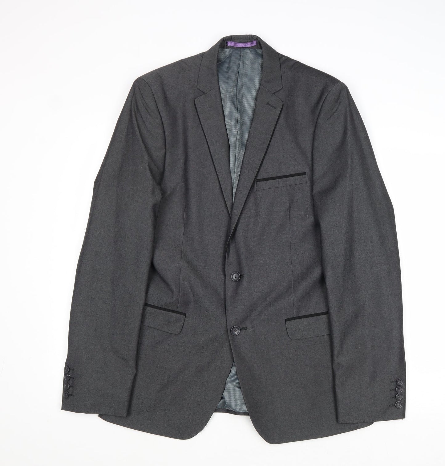 Mens UK Size 40 Burton Regular Grey Suit Jacket