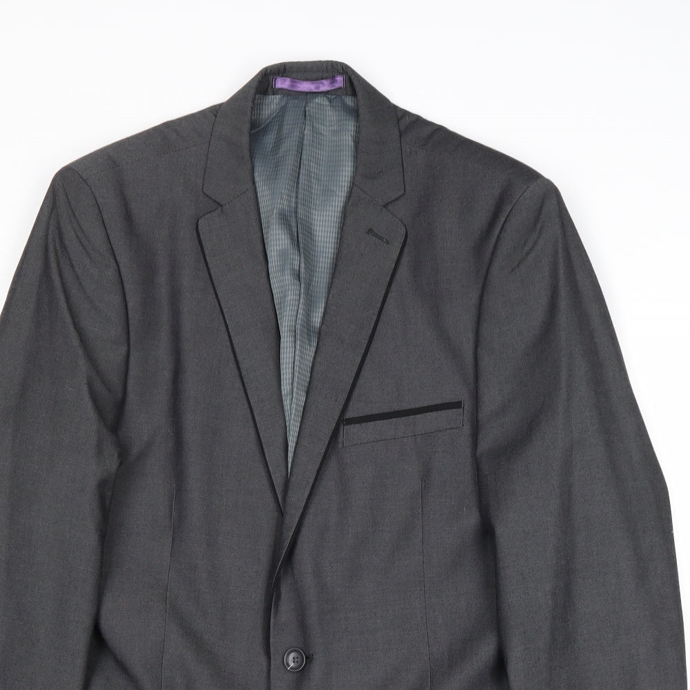 Mens UK Size 40 Burton Regular Grey Suit Jacket