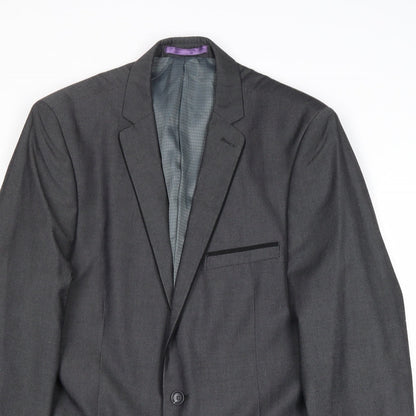 Mens UK Size 40 Burton Regular Grey Suit Jacket