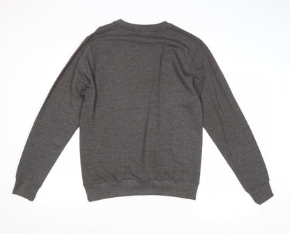 Mens UK Size S Just Hoods Grey Pullover Sweatshirt