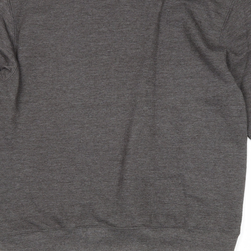 Mens UK Size S Just Hoods Grey Pullover Sweatshirt