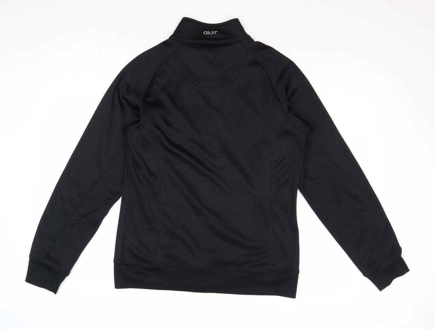 Aiuir Mens Black Polyester Full Zip Sweatshirt Size M Zip - Logo