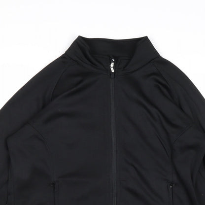 Aiuir Mens Black Polyester Full Zip Sweatshirt Size M Zip - Logo