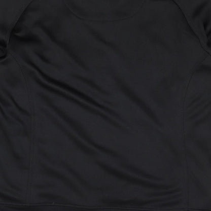 Aiuir Mens Black Polyester Full Zip Sweatshirt Size M Zip - Logo