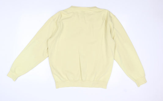 Addison Rae Womens Yellow Cotton Pullover Sweatshirt Size M Pullover - Hey Y'all