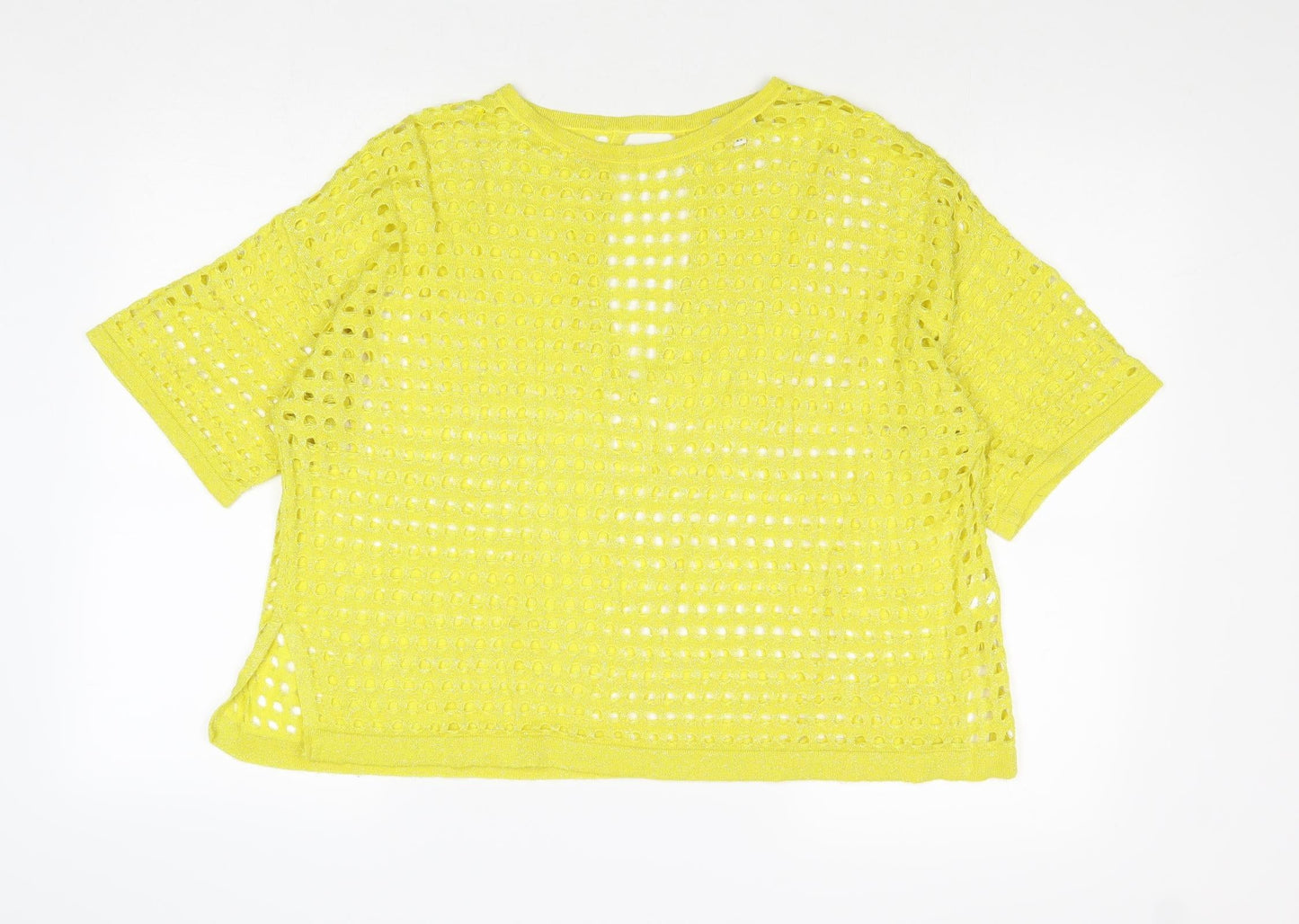 Womens UK Size XS River Island Yellow Pullover Jumper
