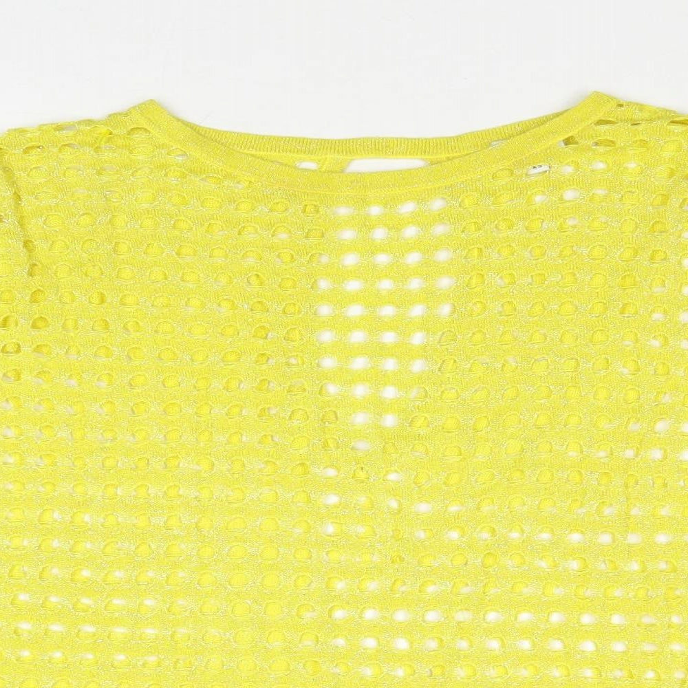 Womens UK Size XS River Island Yellow Pullover Jumper