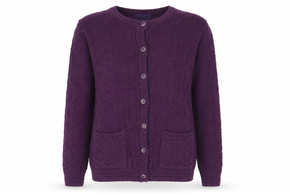 Womens UK Size S Autonomy Purple Cardigan Jumper