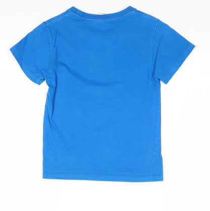 Joey Roo Boys Blue Cotton Pullover T-Shirt Size 8 Years Round Neck Pullover - Koala