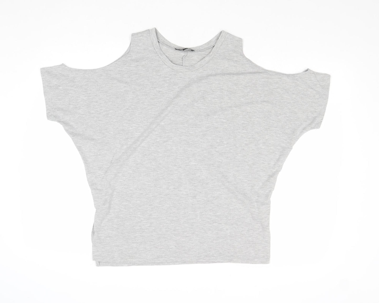 Womens UK Size 10 New Look Grey Basic T-Shirt