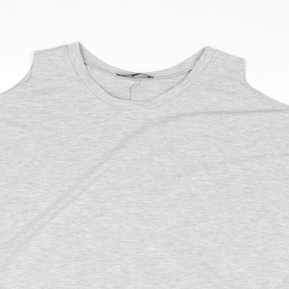 Womens UK Size 10 New Look Grey Basic T-Shirt