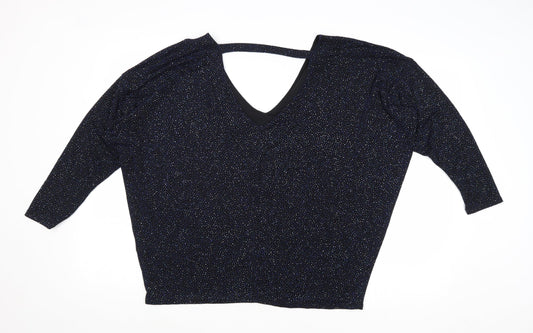 Womens UK Size 16 Dorothy Perkins Blue Basic Blouse