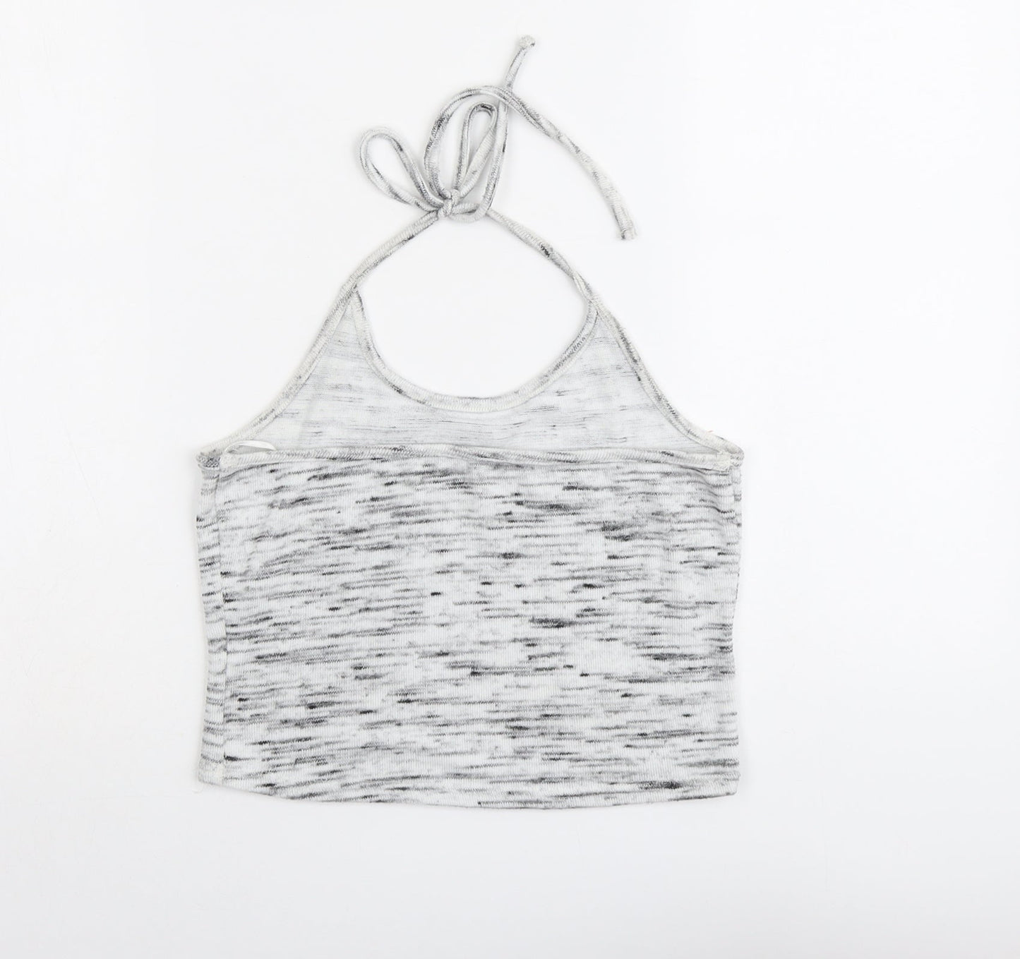 Womens UK Size M New Look Grey Cropped Tank