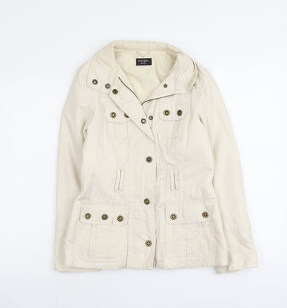 Principles Womens Beige Jacket Size 6 Zip