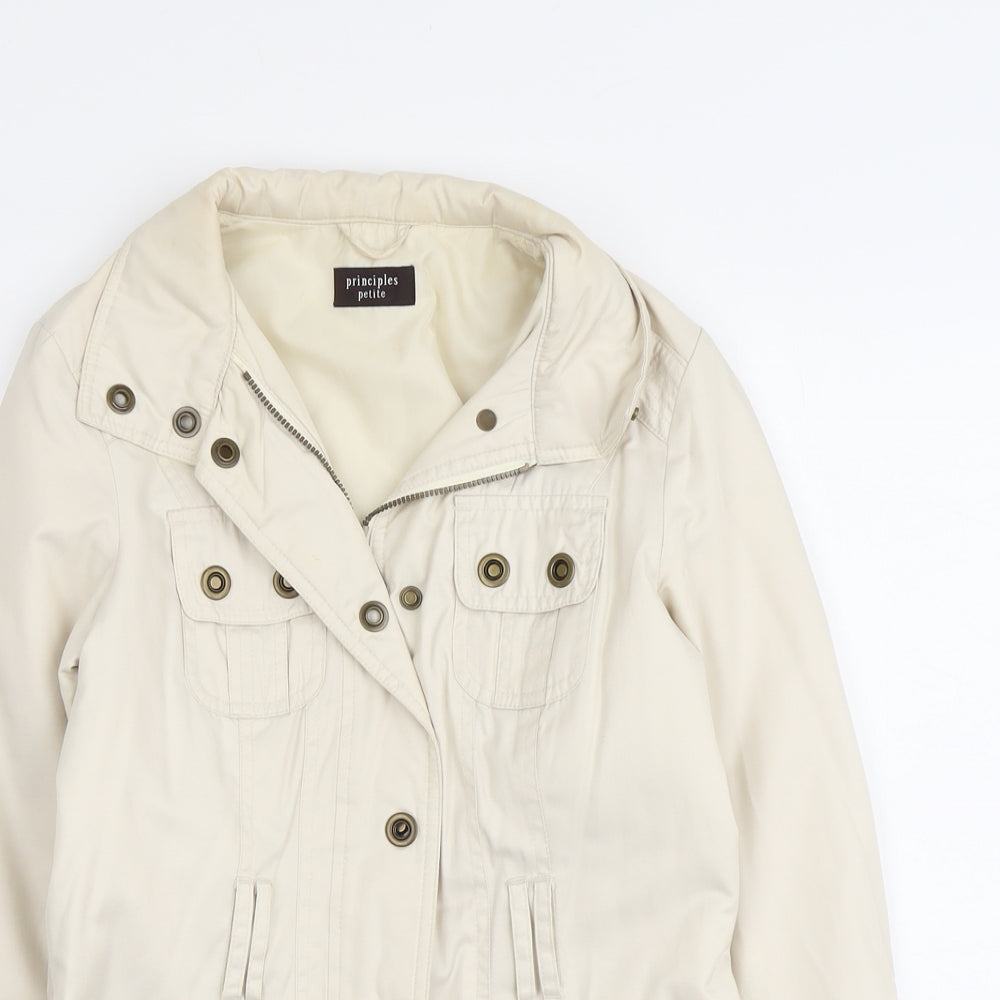 Principles Womens Beige Jacket Size 6 Zip