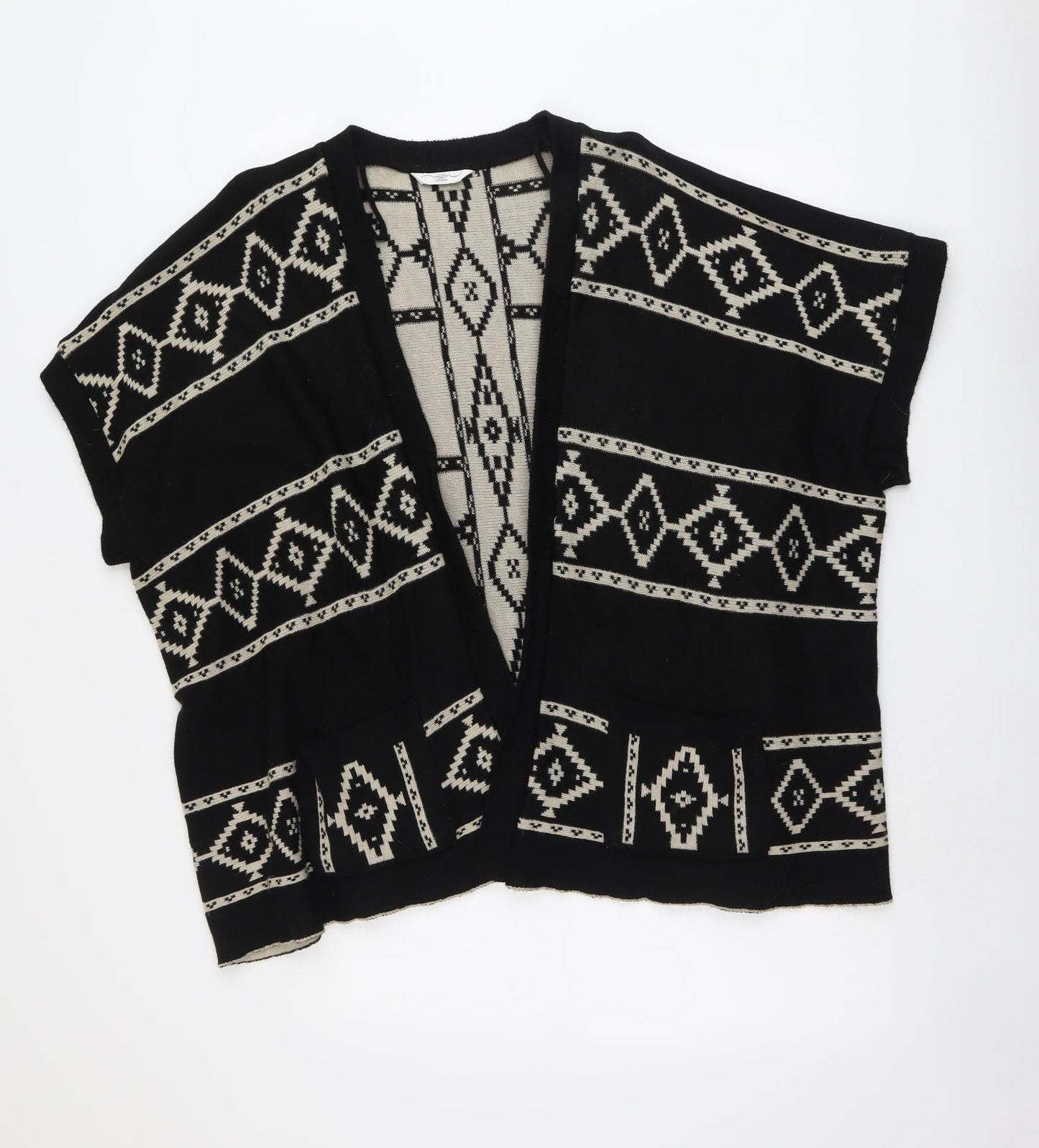 Womens UK Size S New Look Black Cardigan Jumper