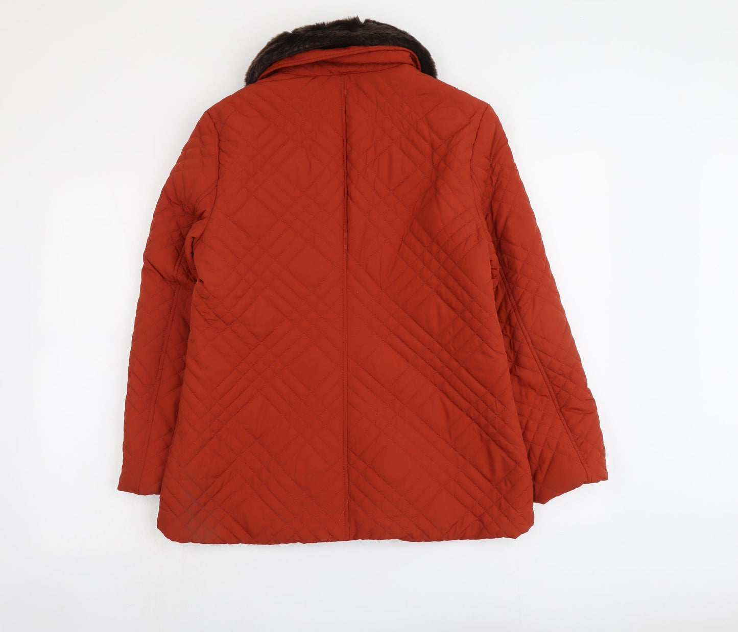 Profile Womens Red Quilted Jacket Size 12 Zip