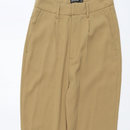 Womens UK Size 8 Stradivarius Regular Fit  Beige Trousers