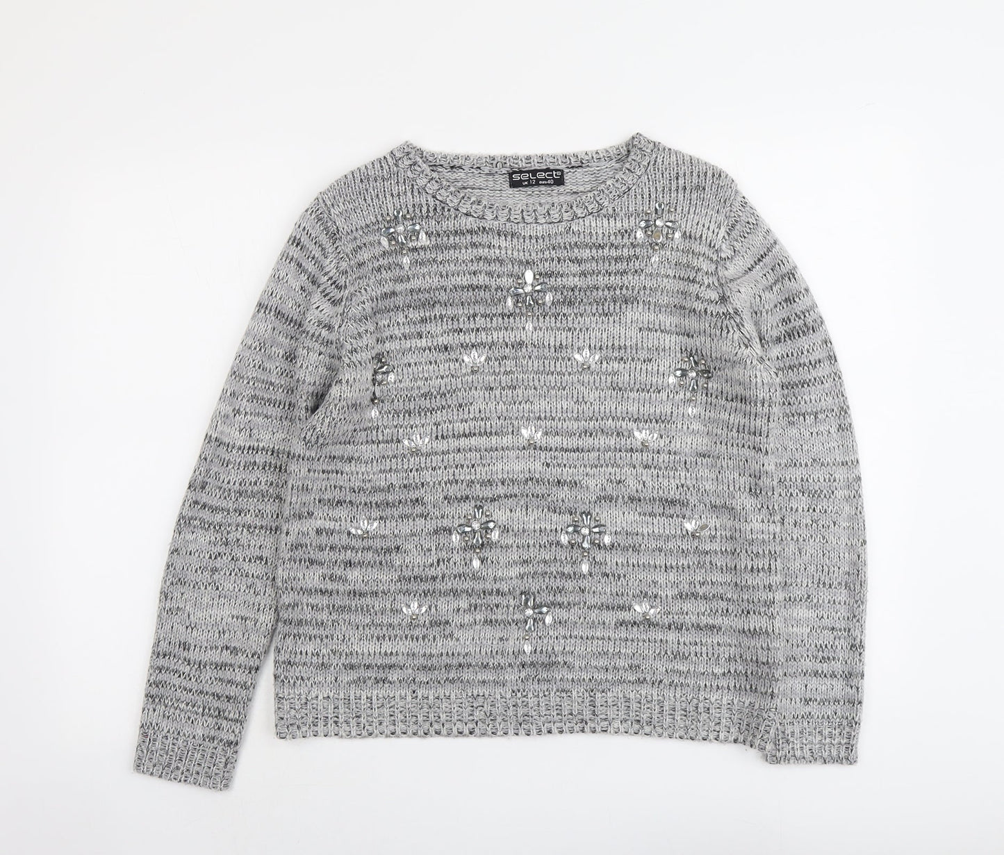 Womens UK Size 12 Select Grey Pullover Jumper