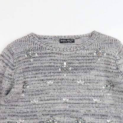 Womens UK Size 12 Select Grey Pullover Jumper