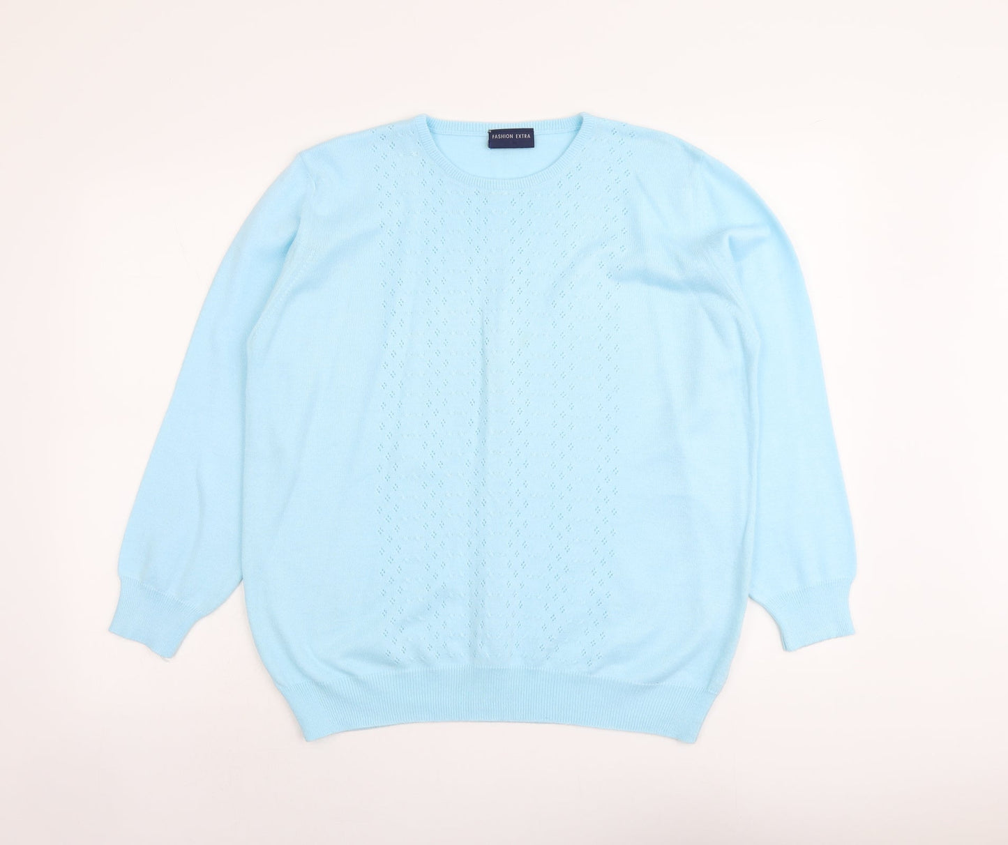 Womens UK Size 12 Fashion Extra Blue Pullover Jumper