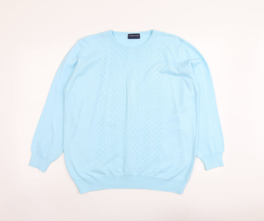 Womens UK Size 12 Fashion Extra Blue Pullover Jumper