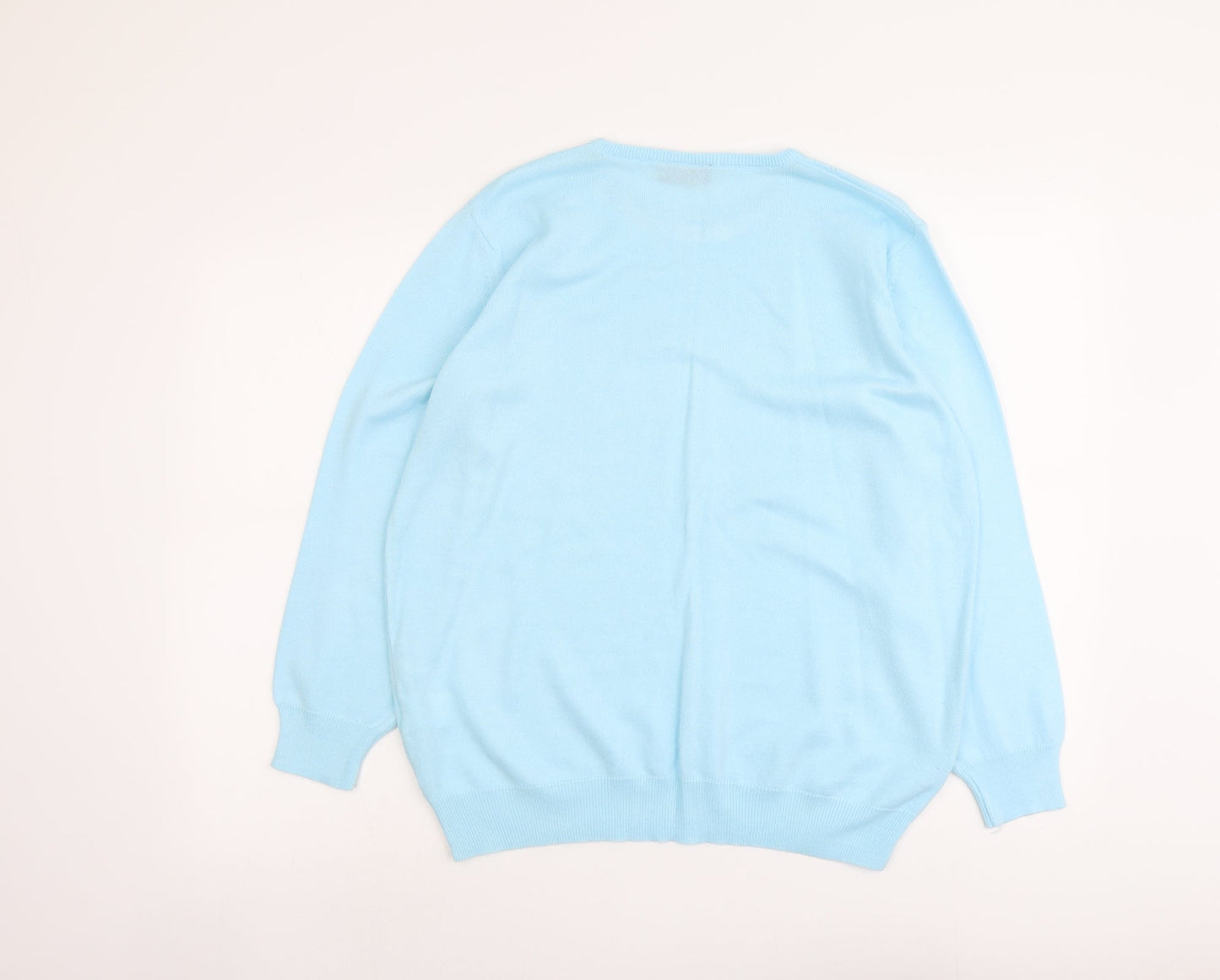 Womens UK Size 12 Fashion Extra Blue Pullover Jumper